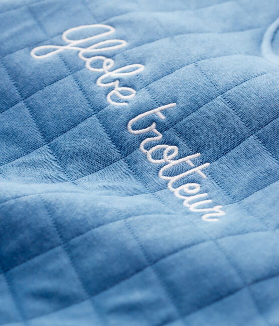 Sudadera acolchada orgánica de bebé. azul POLOCHON
