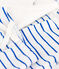 Conjunto de muletón a rayas para bebé. blanco MARSHMALLOW/azul PERSE
