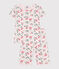 Pijama pirata infantil de algodón con estampado de flores rosa FLEUR/blanco MULTICO