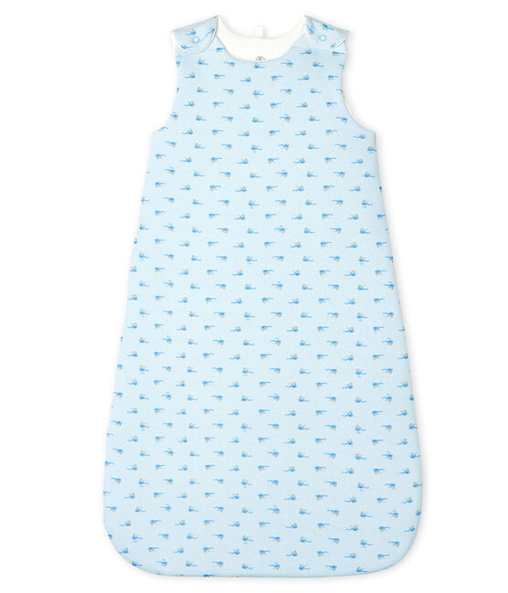 Saco de punto para bebé azul FRAICHEUR/blanco MULTICO