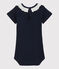 Body con cuello de bordado inglés de bebé niña azul SMOKING