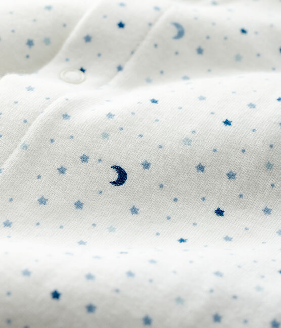 Pijama noche estrellada de túbico para bebé niño blanco MARSHMALLOW/blanco MULTICO