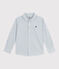 Camisa infantil de algodón a rayas verde MILK/ GOBELIN