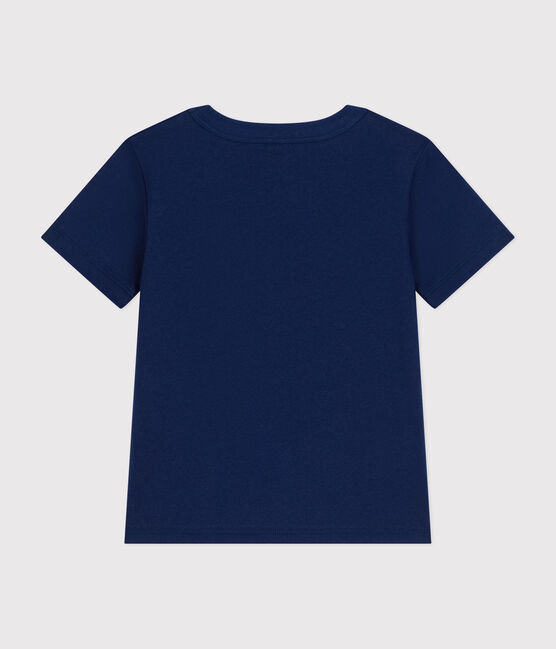 Camiseta de manga corta de punto fino para niño azul MEDIEVAL
