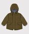 Parka hidrófuga de bebé. verde MILITARY