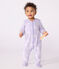 Pijama de terciopelo con estampado de corazones para bebé blanco SQUAW/ MARSHMALLOW