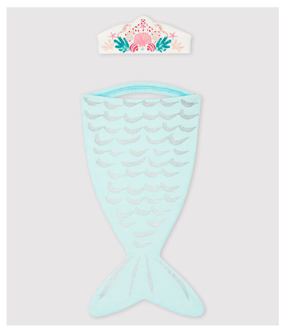 Conjunto de disfraz de sirena de niña de algodón azul HAITI/crudo MULTICO