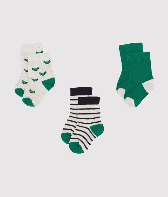 Lote de 3 pares de calcetines para bebé niño gris BELUGA CHINE