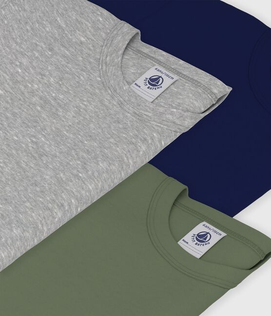 Juego de camisetas infantiles lisas de algodón de manga corta variante 1