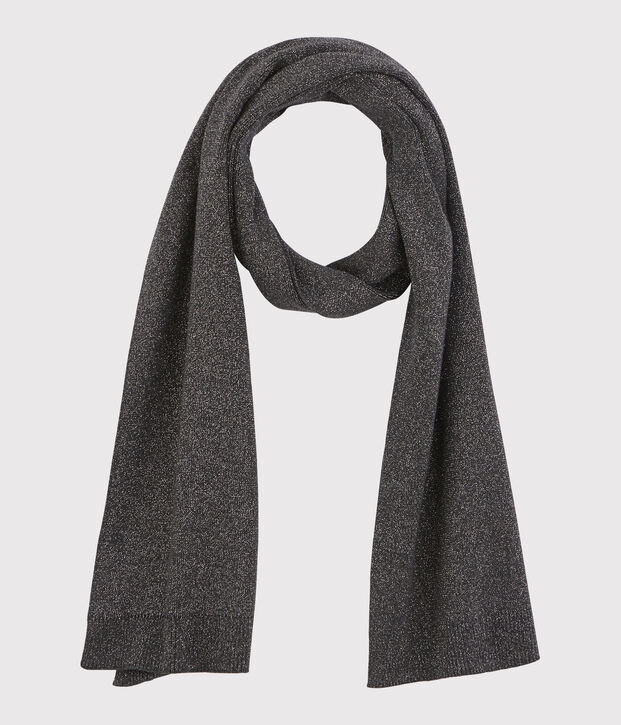 Bufanda brillante para mujer gris/gris