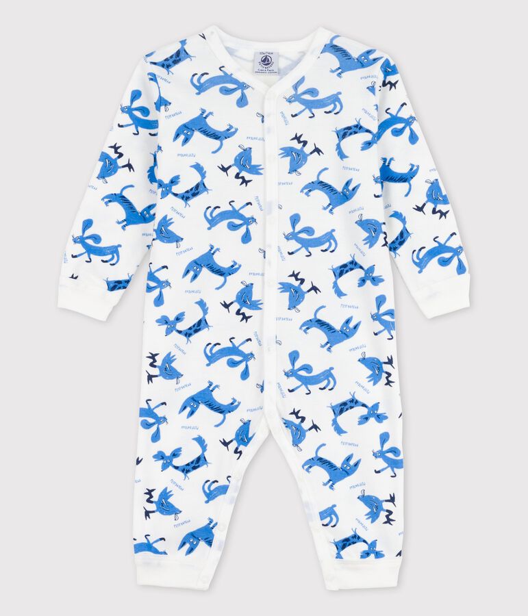 Pelele de beb&eacute; con estampado de fantas&iacute;a sin pies de algod&oacute;n blanco MARSHMALLOW/blanco MULTICO