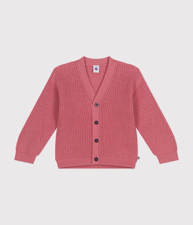 C&aacute;rdigan de algod&oacute;n para ni&ntilde;a rosa