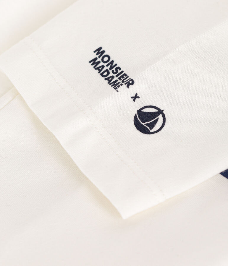 Camiseta infantil Monsieur Madame de algod&oacute;n blanco