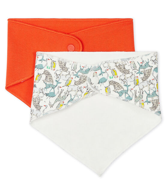 Lote de 2 bandanas baberos de bebé niño variante 1