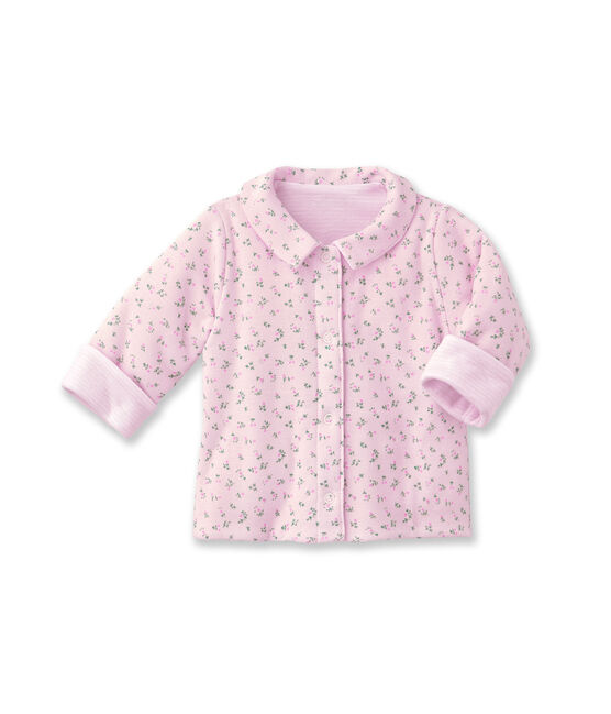 Unisex baby padded reversible milleraies jacket  rosa VIENNE/blanco ECUME