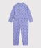 Mono infantil de algod&oacute;n con estampado de corazones violeta/multicolor