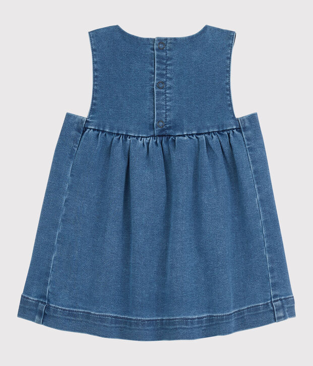 Vestido vaquero de beb&eacute;. azul