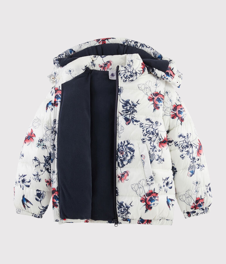 Abrigo para ni&ntilde;a beige COQUILLE/blanco MULTICO