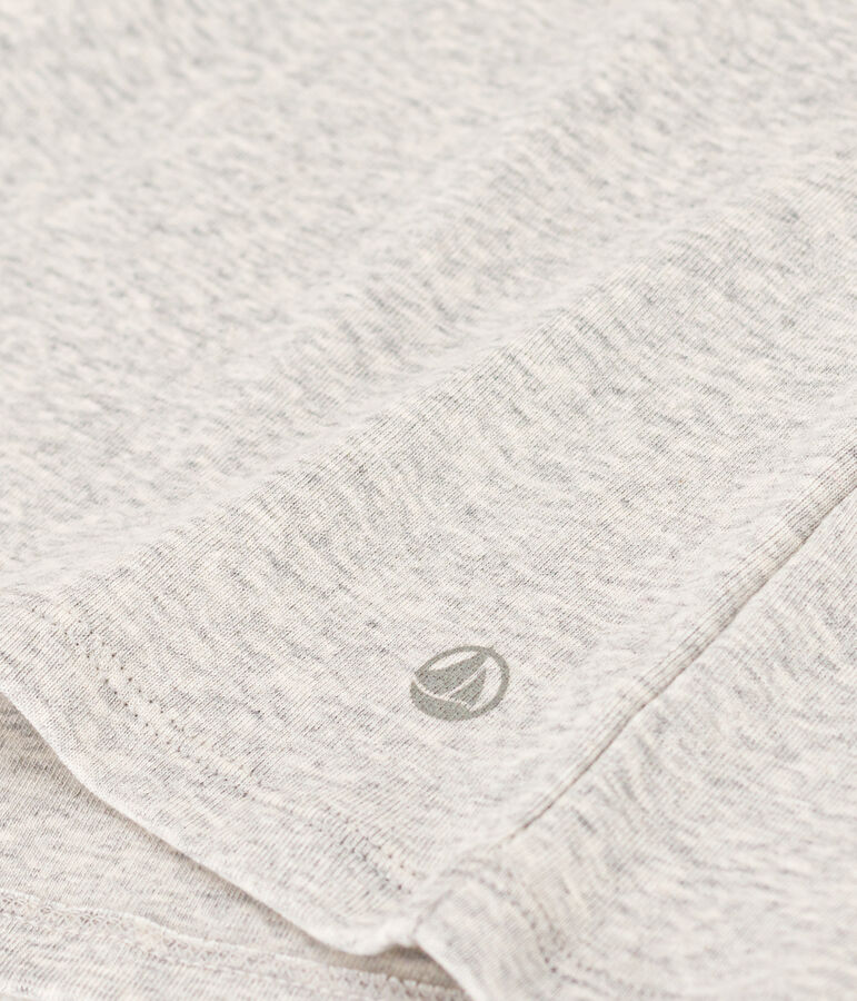 Camiseta L'ICONIQUE de algod&oacute;n con cuello redondo para mujer gris