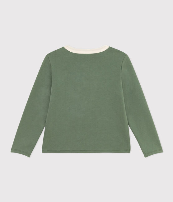 Cárdigan de algodón para niña verde CROCO