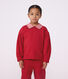 Sudadera infantil lisa de algod&oacute;n con cuello