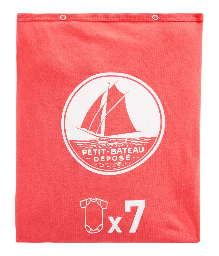 Bolsita sorpresa de 7 bodis de manga corta para beb&eacute; ni&ntilde;a multicolor