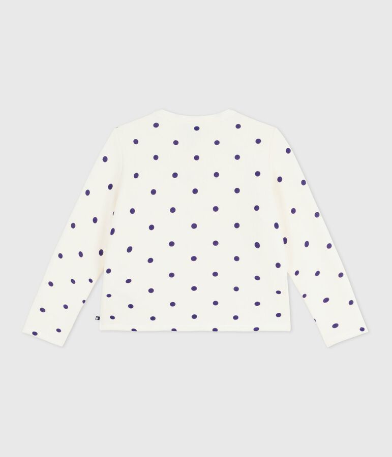 C&aacute;rdigan infantil de algod&oacute;n con estampado de lunares azul/azul