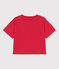 Camiseta LA BOXY de algodón de mujer rojo PEPS