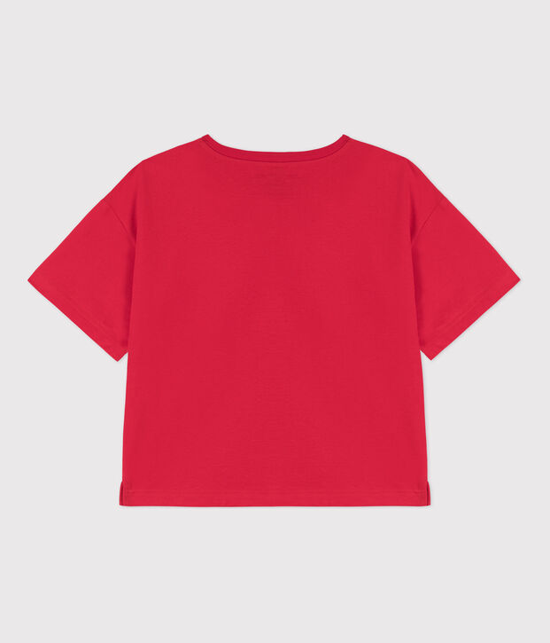 Camiseta LA BOXY de algod&oacute;n de mujer rojo