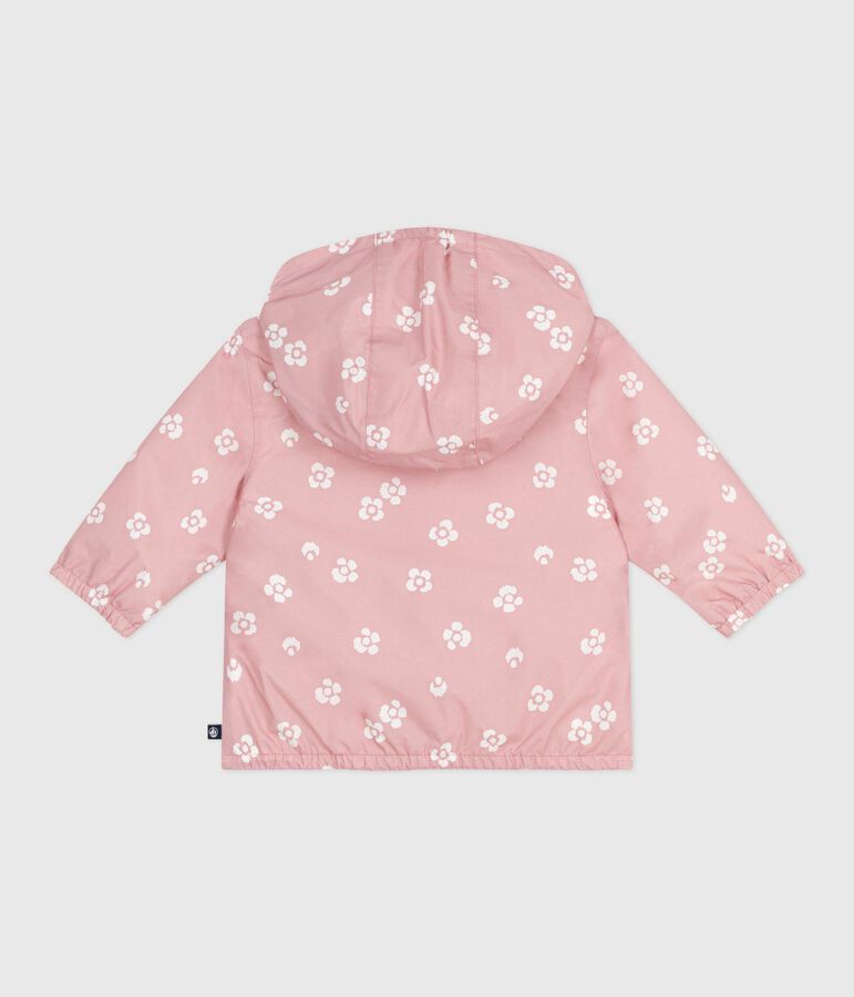 Cortavientos para beb&eacute; con estampado floral rosa/blanco