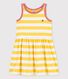Vestido sin mangas de algodón a rayas para niña