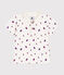 Polo de manga corta de punto fino para bebé blanco MARSHMALLOW/blanco MULTICO