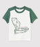 Camiseta de manga corta de algodón de bebé niño blanco MARSHMALLOW/verde VALLEE