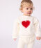 Sudadera de algodón con motivo de corazón para bebé crudo MILK