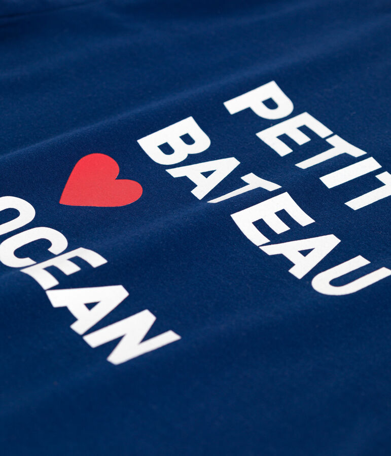 Camiseta Boxy de algod&oacute;n para mujer azul