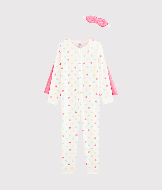 Buzo de disfraz con máscara para niña blanco MARSHMALLOW/blanco MULTICO
