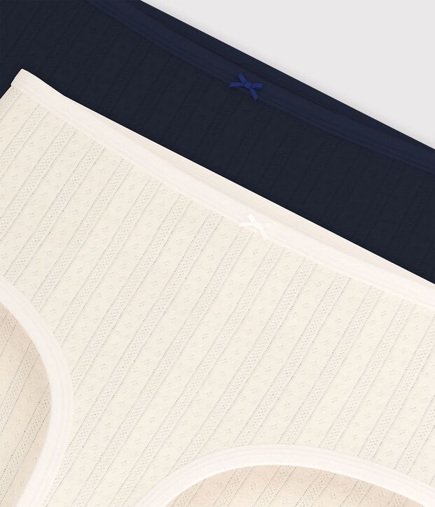 Juego de braguitas de algod&oacute;n calado de talle alto para mujer multicolor