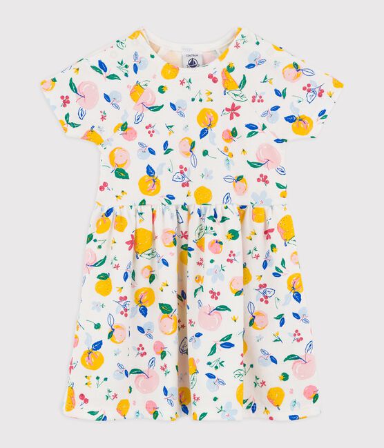 Vestido de algodón de bebé blanco MARSHMALLOW/blanco MULTICO
