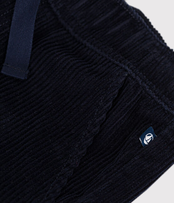 Pantalón recto de pana para niño azul SMOKING