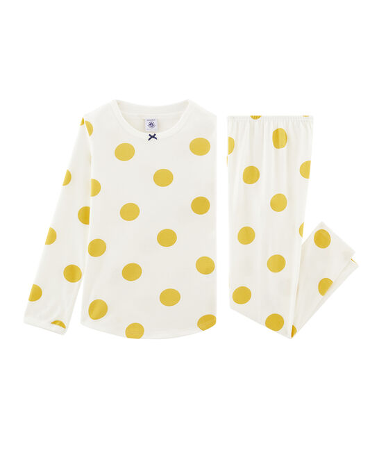 Pijama de punto para niña blanco MARSHMALLOW/amarillo BLE