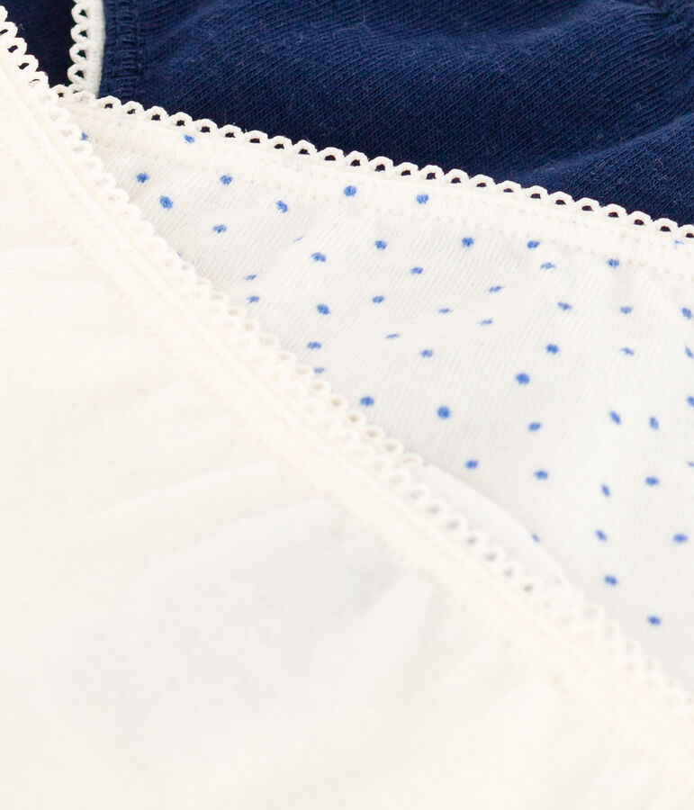 Juego de 3 braguitas de algod&oacute;n y elastano con lunares para ni&ntilde;a multicolor