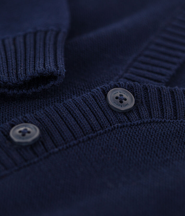 C&aacute;rdigan de punto tricotado para ni&ntilde;o azul