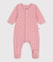 Bodyjama de túbico con corazoncitos para bebé rosa CHARME/blanco MARSHMALLOW