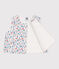 Chaqueta sin mangas de popelina con estampado de flores para bebé blanco MARSHMALLOW/blanco MULTICO