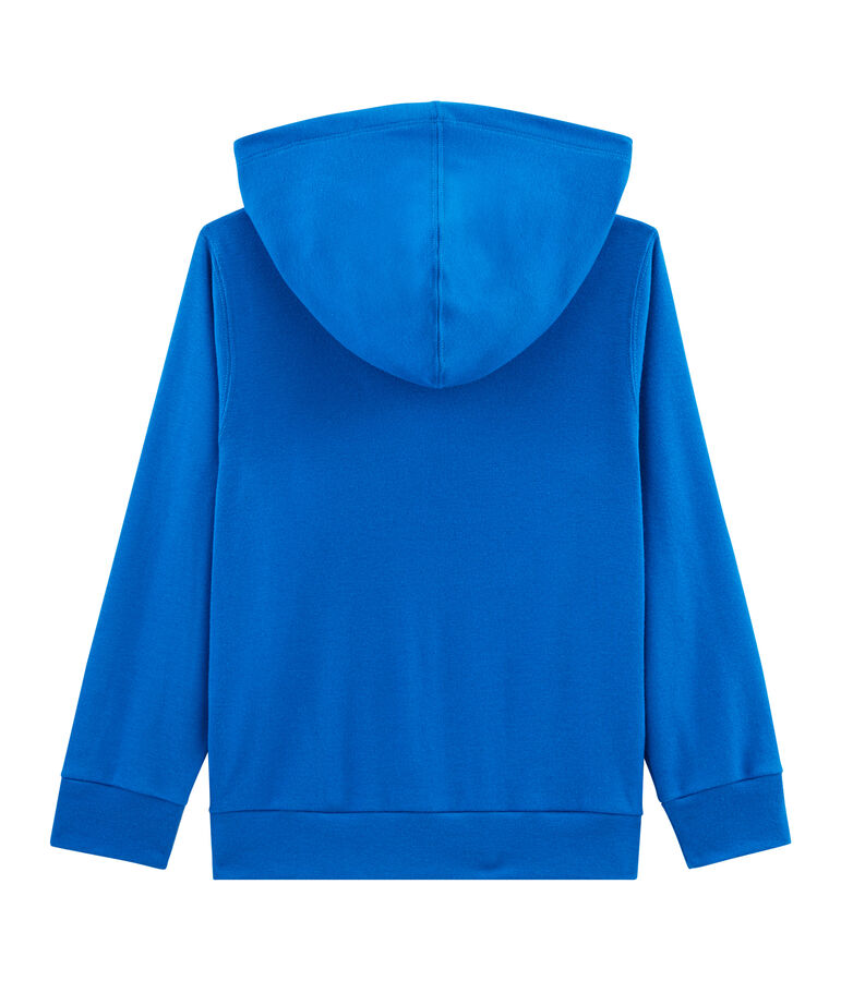 Sudadera infantil con capucha azul