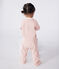 Pijama de terciopelo con cuello para bebé rosa SALINE