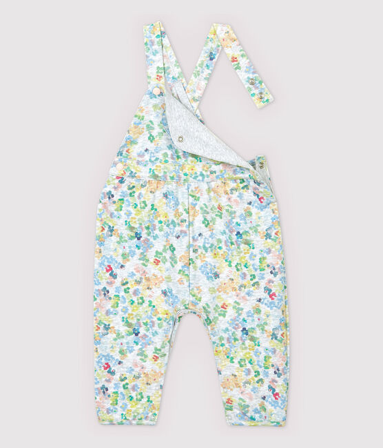 Peto de felpa para bebé niña. gris POUSSIERE/blanco MULTICO