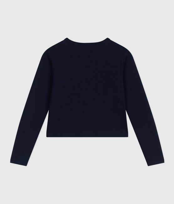 Cárdigan de algodón liso para mujer azul SMOKING