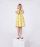 Vestido infantil de algodón de manga corta a rayas blanco MARSHMALLOW/ ORGE