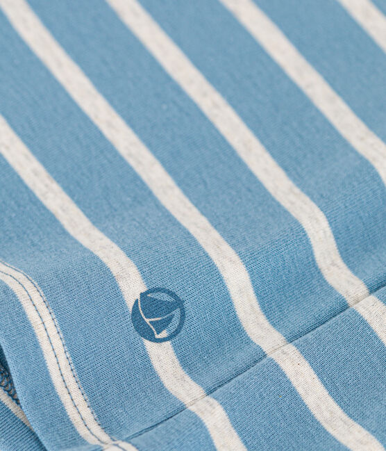 Camiseta L'ICONIQUE de algodón con cuello redondo para mujer AZUL/ MONTELIMAR